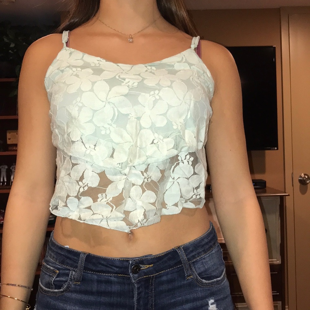 lace flower blouse